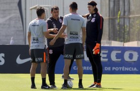 Carille comanda a ltima atividade antes do duelo contra o Palmeiras, pela final do Paulisto 2018