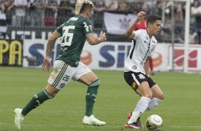 Mateus Vital durante o jogo contra o Palmeiras, na Arena Corinthians, na final do Paulisto