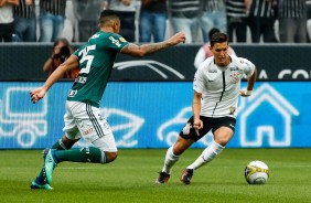 Mateus Vital entrou como titular no primeiro jogo contra o Palmeiras, na Arena Corinthians