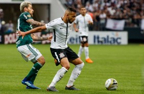 Maycon durante a primeira final contra o Palmeiras, na Arena Corinthians