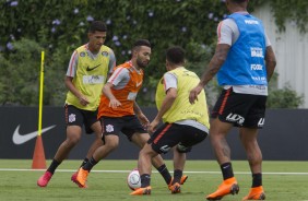 Matheus Matias, Clayson e jogadores treinam no CT