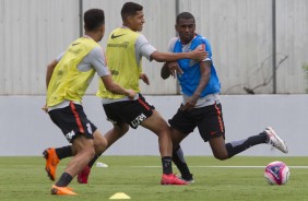 Matheus Matias e Marllon no treino de hoje no CT