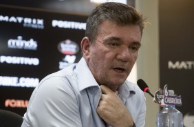 Andrés Sanchez em coletiva no CT