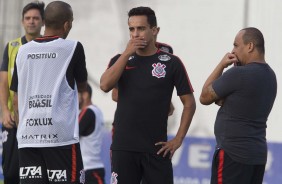 Jogadores treinam para enfrentar o Palmeiras, na final do campeonato paulista 2018