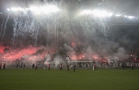 Torcida faz festa na Arena no treino desta sexta