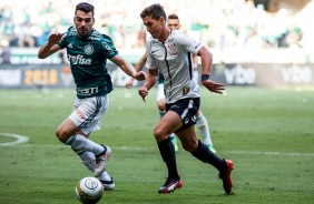 Matheus Vital em ao na tarde deste domingo pela final do campeonato paulista