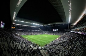 Linda foto da Arena Corinthians durante o duelo contra o Independiente, pela Libertadores