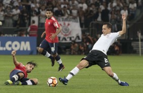 Rodriguinho durante o jogo contra o Independiente, pela Libertadores