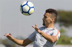 Léo Santos no treino desta manhã
