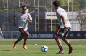 Pedrinho no treinamento de hoje no CT