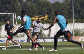 Teve treinamento na manhã desta sexta-feira no CT