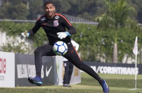 Treinamento do goleiro Diego na manhã desta sexta-feira no CT