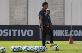 Leonardo 'Cuca' durante atividade desta manhã no CT