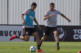Matheus Matias e Thiaguinho treinam no CT Joaquim Grava