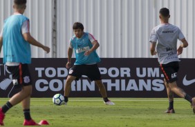 O atacante Angel Romero no treino de hoje no CT Joaquim Grava