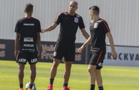 Pedrinho, Roger e Mantuan sero titulares contra o Cear, na Arena Corinthians