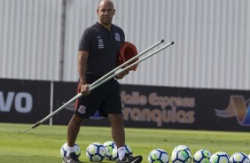 Tudo pronto para o treino desta manhã no CT