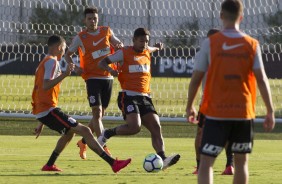 Jogadores treinaram no CT durante esta quarta-feira