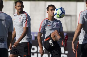 Jnior Dutra e Jadson no treino desta quarta-feira