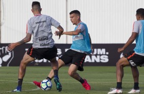 Bruno Xavier durante o treino desta sexta-feira no CT