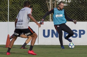 Walter, reserva imediado de Cássio, treinando no CT Joaquim Grava