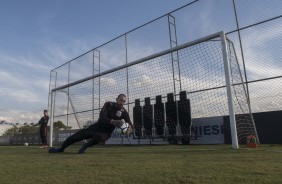 Walter treina no CT um dia aps a grande classificao para as quartas da Copa do Brasil