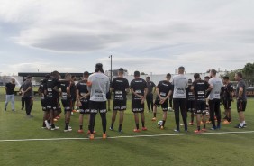 Time foi a campo no último treino antes do Dérbi contra o Palmeiras, o primeiro do Brasileirão