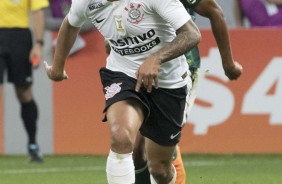 Sidcley durante partida contra o Palmeiras, na Arena Corinthians, pelo Brasileiro