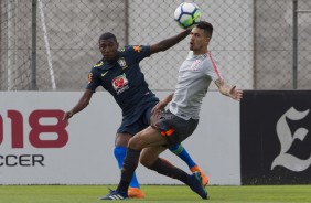 Pedro Henrique durante jogo-treino com a seleção sub-20, no CT Joaquim Grava