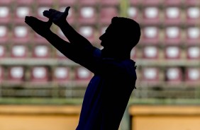 Gabriel no treinamento no estádio Metropolitano de Lara, na Venezuela