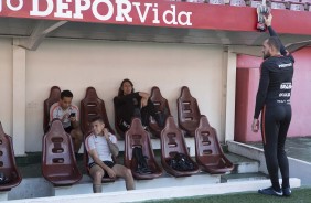 Jadson, Cássio, Sidcley e Walter no estádio Metropolitano de Lara para treinar