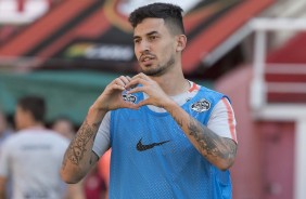 Pedro Henrique no treino no estdio Metropolitano de Lara, na Venezuela