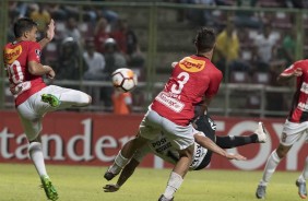 Momento exato do voleio de Romero contra o Deportivo Lara; Foi um golao