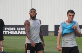 Kazim e Rodrigo Figueiredo durante primeiro treino sob o comando de Loss