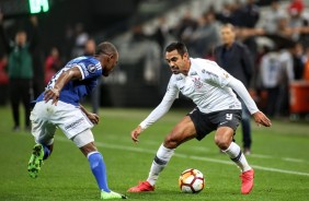 Jnior Dutra entrou no segundo tempo da partida diante o Millonarios, na Arena Corinthians