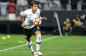 O paraguaio Romero no jogo contra o Millonarios, na Arena Corinthians