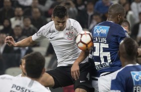 O xerife Balbuena durante o jogo contra o Millonarios, na Arena Corinthians