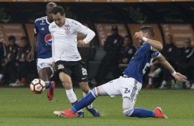 Rodriguinho na partida que terminou em derrota contra o Millonarios, da Colmbia