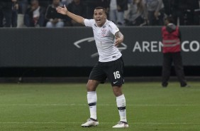 Sidcley durante o jogo contra o Millonarios, na Arena Corinthians, pela Copa Libertadores