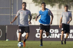 Gabriel no treino desta quarta