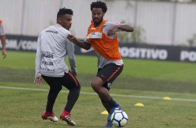 Paulo Roberto e Ren Jnior no CT durante treinamento para enfrentar o Santos