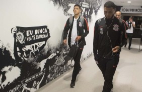 Kazim e Mateus chegam a Arena para duelo contra o Santos