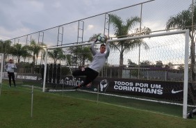 Goleiros do Timo durante treinamento desta quinta-feira