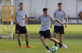 Bruno Xavier no CT Joaquim Grava durante o treino desta sexta-feira