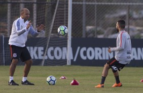 Clayson no treinamento desta sexta-feira, no CT Joaquim Grava