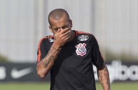 Sheik durante o treino de hoje no CT; Foco total no Bahia, pelo Brasileirão