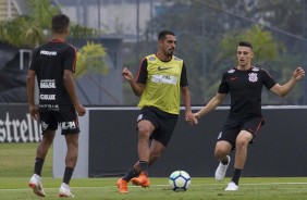 Júnior Dutra e Mantuan no último treinamento da equipe antes do duelo contra o Bahia