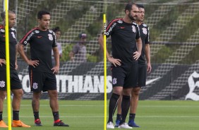 Jadson, Danilo e Ralf no treinamento de hoje no CT