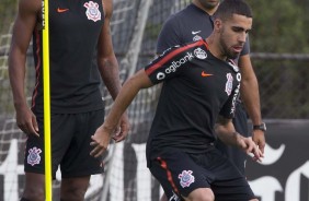 Marllon e Gabriel no treinamento de hoje no CT Joaquim Grava