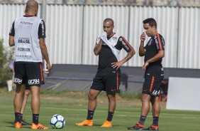 Jogadores treinaram nesta manh no CT Joaquim Grava